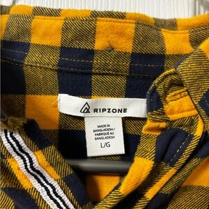 Rip zone Flannel - Navy blue + Yellow